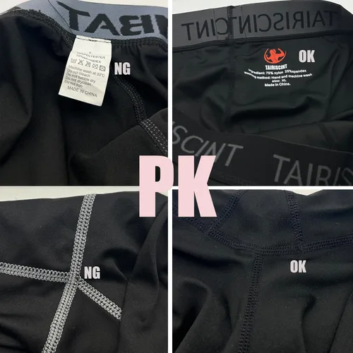 Vista 4 de TAIRISCINT Los pantalones de compresión de tela de alto rendimiento para hombre son adecuados para correr, fitness, voleibol en cuclillas, tenis.
