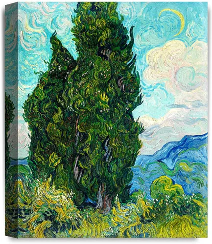 Vista 61 de IPIC - Campo de trigo con cuervos, reproducción artística de Vincent Van Gogh. Lienzo de giclée para decoración del hogar 10#F (20 x 16)