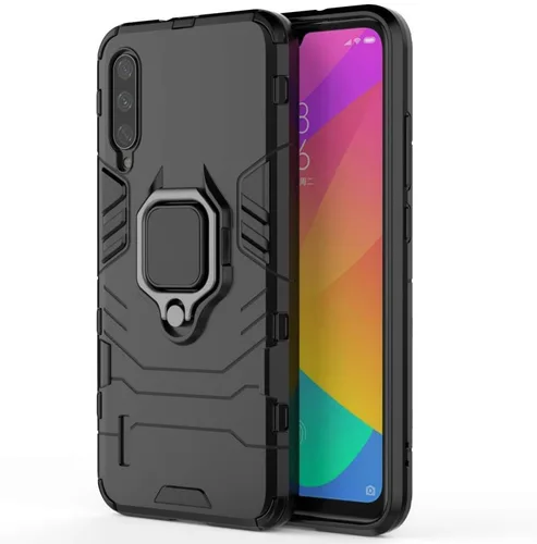 Vista 6 de Compatible con Xiaomi Mi A3 Lite, Mi 9 Lite, Mi CC9, soporte de anillo de metal con agarre a prueba de golpes