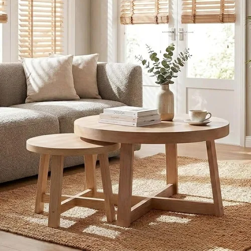 Vista 12 de WILLIAMSPACE Mesa auxiliar redonda de 15.94" en mármol sintético para sala 14.57"*16.54"H-beige+amarillo