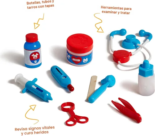 Vista 5 de Melissa & Doug Examine & Treat Pet Vet Play Set – Juego de veterinario para niños. El original
