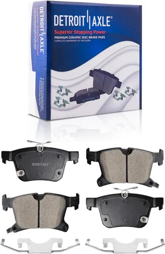 Vista 23 de Detroit Axle - Kit de frenos para Ford Transit Connect 2018 2019 2020 2021 2022 2023, rotores de freno de disco, pastillas de freno de cerámica