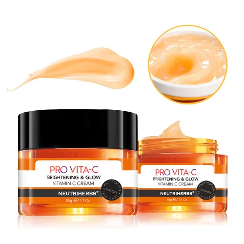 Vista 4 de NEUTRIHERBS PRO Crema facial de vitamina C con vitamina E + ácido hialurónico – Crema de noche súper hidratante, suavizante y apriete 1.7 oz