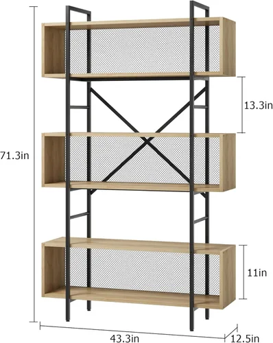Vista 2 de GAOMON Estantería de 6 niveles con almacenamiento, estante industrial de 71.3 pulgadas de alto con estantes de exhibición abierta, estantería de 6