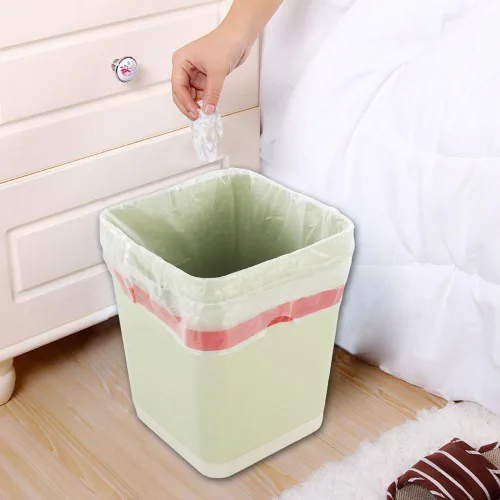 Vista 4 de Pekky Bolsas de basura pequeñas con cordón de 3 galones, transparentes (120 unidades/3 rollos)