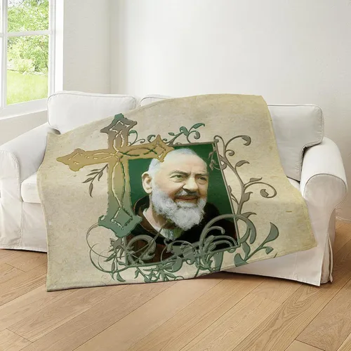 Vista 5 de CafePress Padre Pio - Manta de forro polar súper suave, 60 x 50 pulgadas