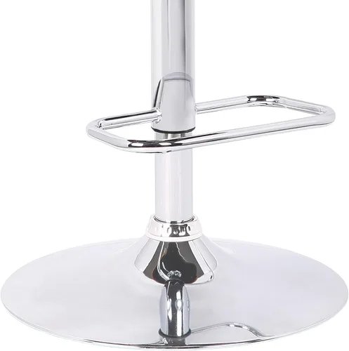 Vista 8 de Armen Living Adele - Taburete de bar moderno giratorio de altura ajustable de piel sintética gris y madera de nogal con base cromada para encimera