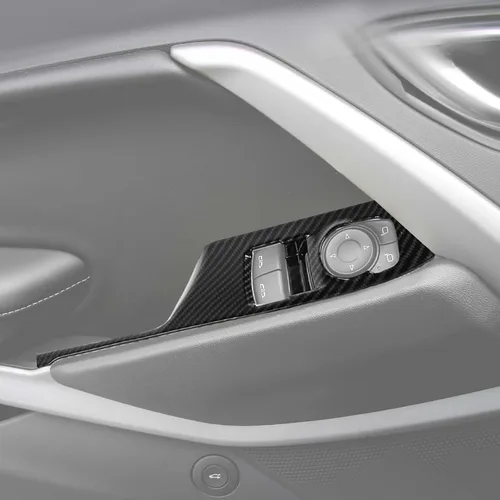 Vista 7 de RT-TCZ Para Camaro Interruptor de Ventana Eléctrica Panel Trim Cubierta Fibra de Carbono para Chevy Camaro 2016-2024 Fibra de Carbono Accesorios