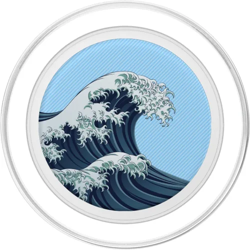 Vista 2 de The Great Wave of Kanagawa Anime Hokusai PopSockets MagSafe PopGrip para iPhone