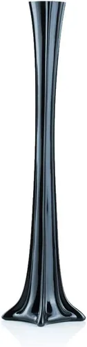 Vista 19 de WGV - Jarrón de torre Eiffel, abierto de 1 pulgada, altura de 16 pulgadas, recipiente floral de vidrio negro con base resistente, centro de mesa