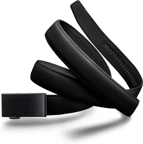 Vista 5 de Mission Belt Cinturón de trinquete de cuero para mujer, colección de cuero de 1.181 in oro/cuero negro