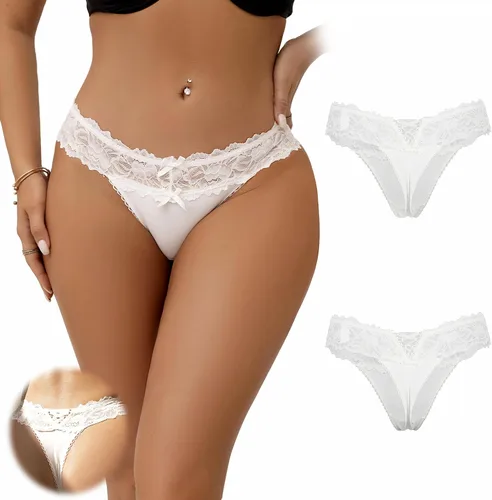 Vista 38 de ohyeah Tangas sexy de encaje tangas bragas de tiro bajo ropa interior para mujer de algodón entrepierna braga tangas bragas 4-18