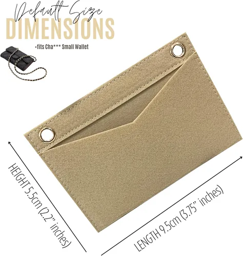 Vista 5 de Kit de conversión de tarjetero para billetera pequeña con solapa y correa de cadena, cartera pequeña clásica en cadena, kit convertidor cruzado