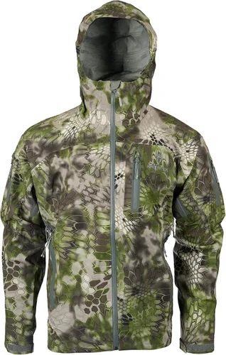 Vista 4 de Kryptek Men's Koldo Jacket Waterproof Windproof 3 Layer Camo Rain Shell with Pit Vents for Hunting and Outdoor Use
