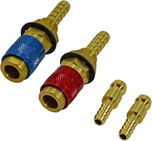 Vista 8 de RIVERWELD Argon Conexión Rápida Conexión Conector Manguera Color Azul para QQ300 PTA DB SR WP 17 18 26 TIG Antorcha de soldadura color azul