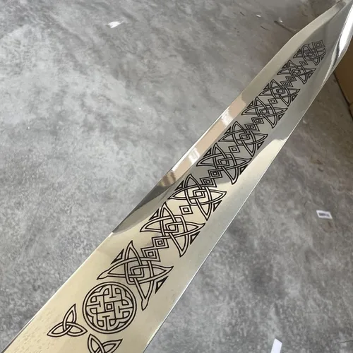 Vista 5 de Espada romana de Gladius de 17 pulgadas con grabado celta medieval, decorativo histórico Réplica para decoración de pared de adornos coleccionables
