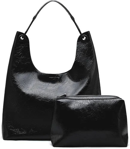 Vista 41 de NEWBELLA Bolso Hobo para mujer - Bolso de hombro y bandolera de cuero sintético, bolso de mano espacioso para el trabajo y uso diario
