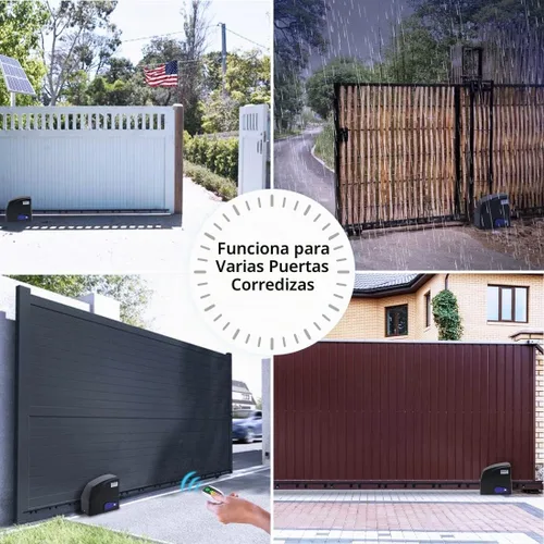Vista 7 de TOPENS DKR500ST - Abridor automático de puerta corredera solar con accionamiento de cremallera, motor de puerta para puertas corredizas pesadas