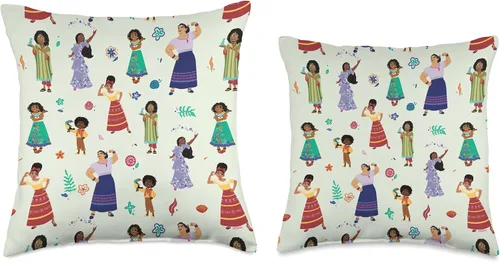 Vista 3 de Disney Encanto Mirabel Bruno Isabela y Madrigal Family - Almohada de 16 x 16 pulgadas, multicolor