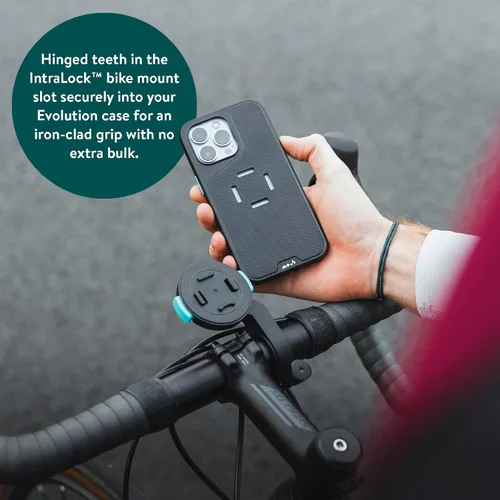 Vista 5 de Mous - Soporte de teléfono para bicicleta y funda para iPhone 14 Plus - Kit de soporte para teléfono de bicicleta - Soporte para bicicleta IntraLock