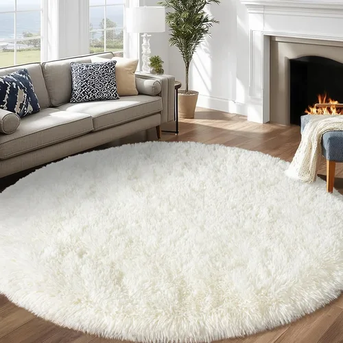 Vista 22 de Alfombras lanudas para dormitorio, sala de estar, dormitorio universitario, habitación de niños, decoración, alfombra suave y moderna