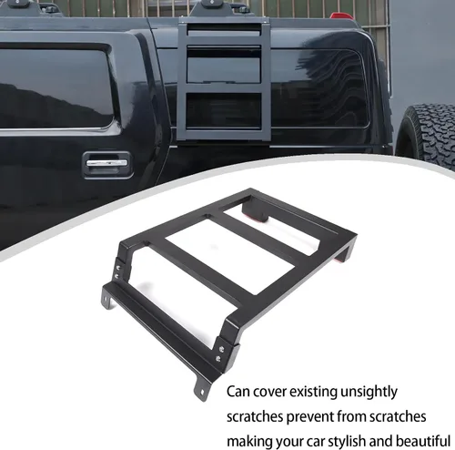 Vista 7 de Lcojicep Escalera de aluminio para escalar, portaequipajes, accesorios de decoración funcionales compatibles con Hummer H2 2003-2009