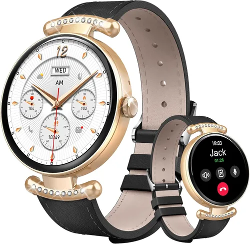 Vista 9 de Relojes para mujer, responder/hacer llamadas, reloj AMOLED de 1.32 pulgadas con pantalla ultra clara para mujer con frecuencia cardíaca, monitor
