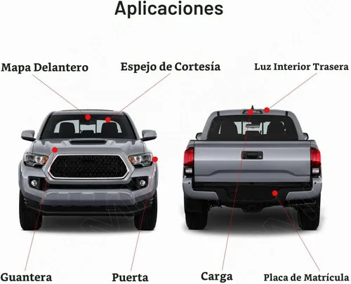 Vista 3 de Xpismii Kit de 12 piezas de luces interiores LED Tundra blancas de 6000K, repuesto para Toyota Tundra de 2 puertas cabina regular 2000 2001 2002
