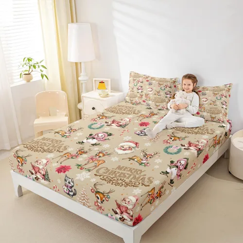 Vista 49 de Erosebridal Divertida sábana bajera ajustable de Halloween para niños, lindo juego de ropa de cama de calabaza fantasma, decoración de Halloween