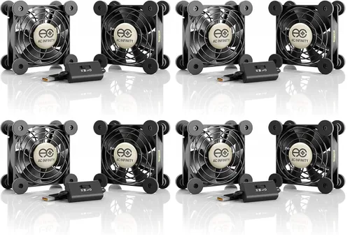 Vista 16 de AC Infinity MULTIFAN Mini, Ventilador USB Compacto de 40mm x 20mm, Certificado UL para Equipo VR, Acuario, Roku, Router, Raspberry Pi, Cosplay