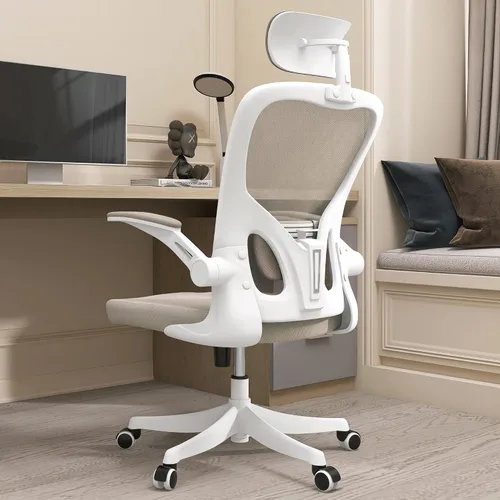 Vista 18 de Monhey Silla de oficina negra, silla de oficina ergonómica, silla de escritorio de oficina en casa para personas grandes y altas, silla