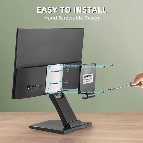 Vista 5 de WEARSON WS-03A Soporte Ajustable para TV LCD Plegable, Soporte de Escritorio de Metal para Monitor con Agujero VESA 75x75mm y 100x100mm