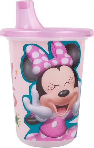 Vista 3 de The First Years Take & Toss - Vasos para sorber de Minnie Mouse de Disney, reutilizables con tapas, paquete de fiesta para niños con 2 tapas