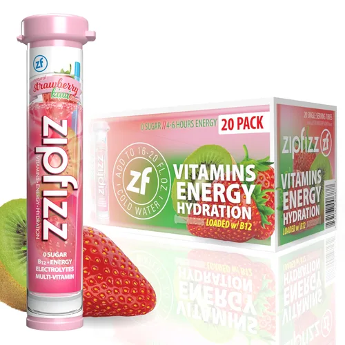 Vista 13 de Zipfizz Bebida energética diaria en polvo, Berry, paquete de 12 Energía sostenida 3-en-1, hidratación rápida y vitaminas esenciales Sin azúcar