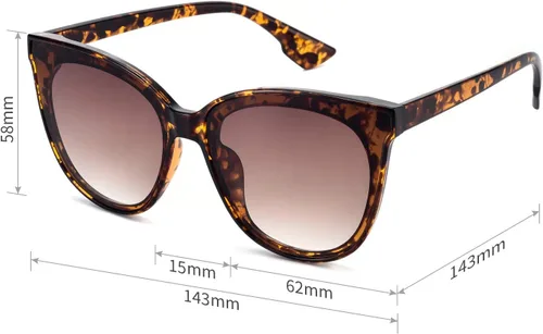 Vista 5 de mosanana Gafas de sol de ojo de gato de moda para mujer estilo de gran tamaño MS51802