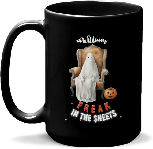 Vista 10 de Taza de café personalizada de Halloween 2023, taza de café de calavera floral, taza de Halloween personalizada con nombre, taza de cerámica floral