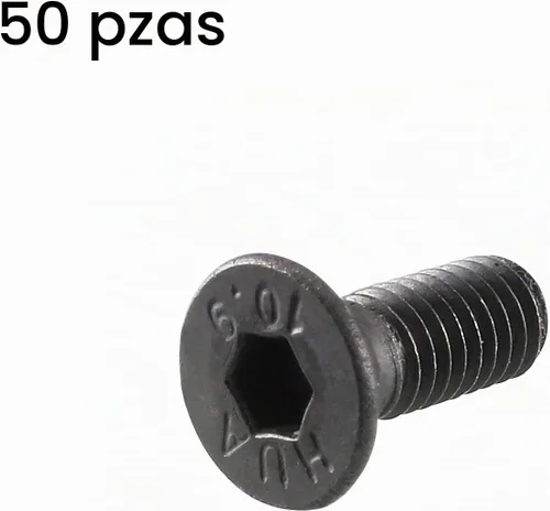 Vista 3 de uxcell Tornillos hexagonales de cabeza avellanada de acero al carbono M3x8mm 10.9, paquete de 50