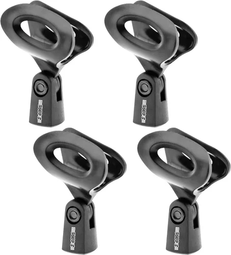 Vista 12 de 5 Core Microphone Mic Clip Holder for Mic Stand Universal Adjustable with 5/8" Male to 3/8" Female Screw Adapter Suitable for Handheld Microphones