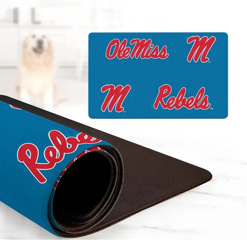 Vista 6 de Alabama Crimson Tide - Tapete con licencia oficial de alimentos y agua para perros y gatos, 18 x 29 pulgadas, antideslizante, resistente al agua