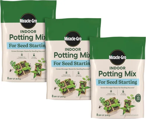 Vista 11 de Miracle-Gro Mezcla para semillas para plantas en maceta, 8 cuartos de galón.