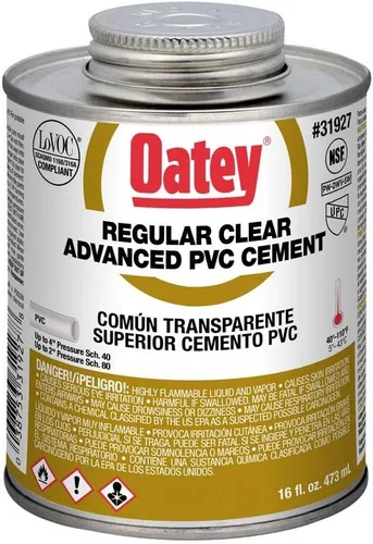 Vista 17 de Oatey 31929 PVC Regular Advanced Cemento, Transparente, 1 Galón