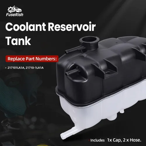 Vista 2 de Conjunto de tanque de depósito de radiador 21710-1LA1A compatible con Infiniti QX80 2014-2020 5.6L, QX56 2011-13 5.6L; compatible con Nissan Armada