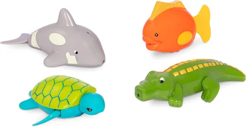 Vista 12 de Battat 10 botes de baño apilables - Horario de baño numerado y apilable - Juguetes flotantes para el baño, piscina, playa - Juguetes educativos