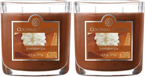 Vista 32 de Colonial Candle Vela perfumada de vainilla ámbar, velas altamente perfumadas para el hogar, vela de cera moteada, 2 mechas, 8 onzas, fabricada