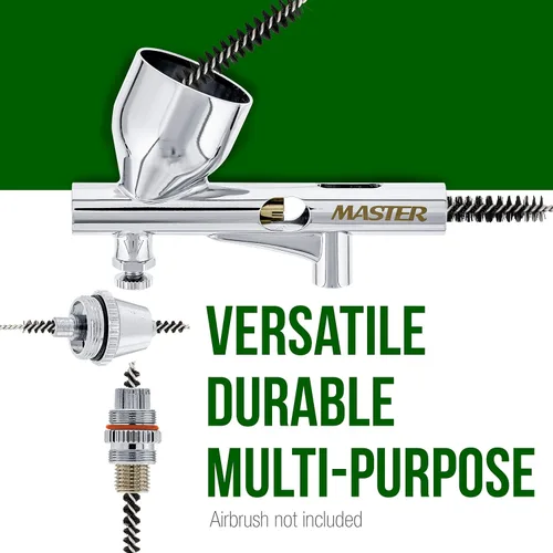 Vista 5 de Master Airbrush Kit de limpieza de 11 piezas, juego de limpieza para aerógrafo con 5 cepillos, 5 pinzas y manual de instrucciones, mini kit