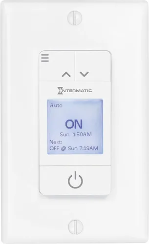 Vista 5 de Intermatic ST700W - Temporizador programable Ascend de 7 días en la pared, control astronómico automático, configuración intuitiva, diseño moderno