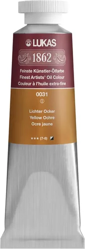 Vista 48 de Lukas 1862 Pintura al Óleo para Artistas Profesionales - Colores Tierra Amarillentos, 37 mL - Juego de 4 - Destacada Resistencia a la Luz, Sin