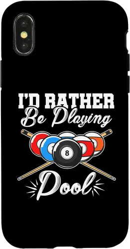 Vista 5 de Funda para iPhone 12 mini I'd Rather Be Playing Billards Pool Player Snooker de 8 bolas