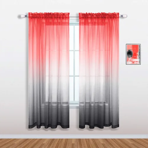 Vista 14 de Cortinas rosas y verdes para decoración de dormitorio de sirena, juego de 1 panel transparente, con bolsillo para barra, cortinas de sirena