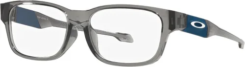 Vista 2 de Oakley Oy8021a - Marco cuadrado para lentes graduados de nivel superior para niños, lente demoahumado gris pulido
